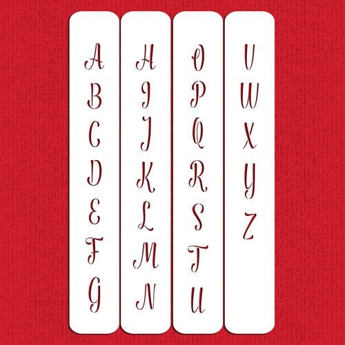 Designer Stencils Modern 1.25" Monogram Letters Cake Stencil C991 By Designer Stencils - Image 1