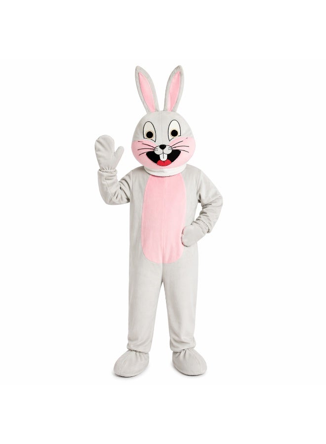 Kids Rabbit Costume Jumpsuit - Grey & Pink Animal Onesie - Sizes 2 to 14 Years - Image 3