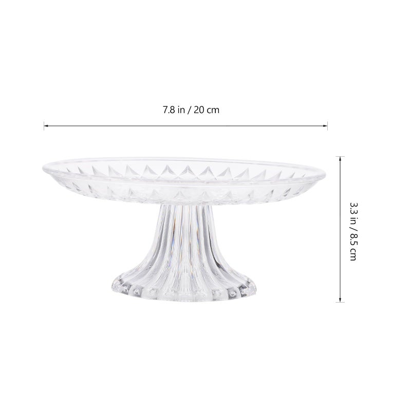 7.87 Inch Transparent Acrylic Fruit Plate Crystal Bowl for Home Hotel Party Wedding Dessert Stand - Image 3