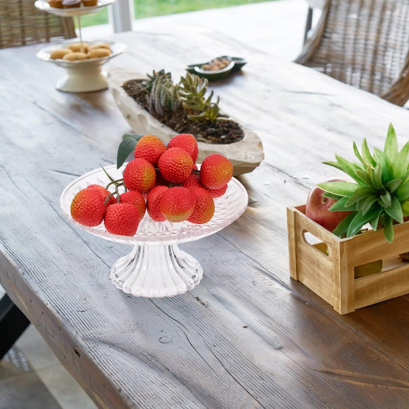 7.87 Inch Transparent Acrylic Fruit Plate Crystal Bowl for Home Hotel Party Wedding Dessert Stand - Image 4