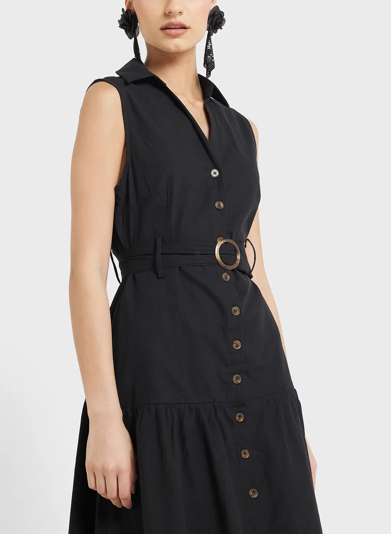 Ginger Belted A-Line Dress