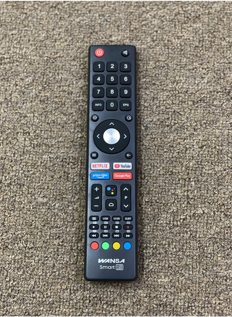 Wansa Tv Remote Control Suitable for Smart Android 4k LED UHD HD bpl Television with Hotkeys Without Voice Command  - Image 1