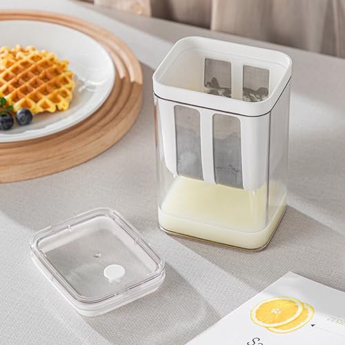 GLAVISH Greek Yoghurt Filter Hung Curd Strainer Box Multifunctional Yogurt Filter Strainer & Curd Maker for Home Homemade Cheese Curd Yogurt Maker 1100ml Fine Mesh BPA-Free - Image 2