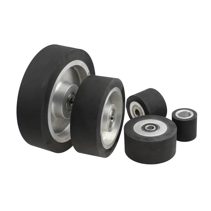 Dia. 50mm - 200mm Smooth Rubber Contact Wheel Belt Grinder Parts(100x50mm,6202 installed15.875) - Image 2