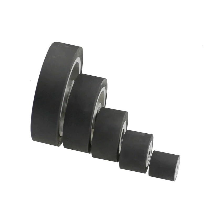 Dia. 50mm - 200mm Smooth Rubber Contact Wheel Belt Grinder Parts(100x50mm,6202 installed15.875) - Image 3
