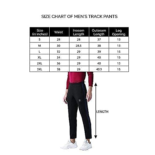 CHKOKKO Men Solid Sports Running Gym Track Pant Lower with Pocket Black White XL - Image 2