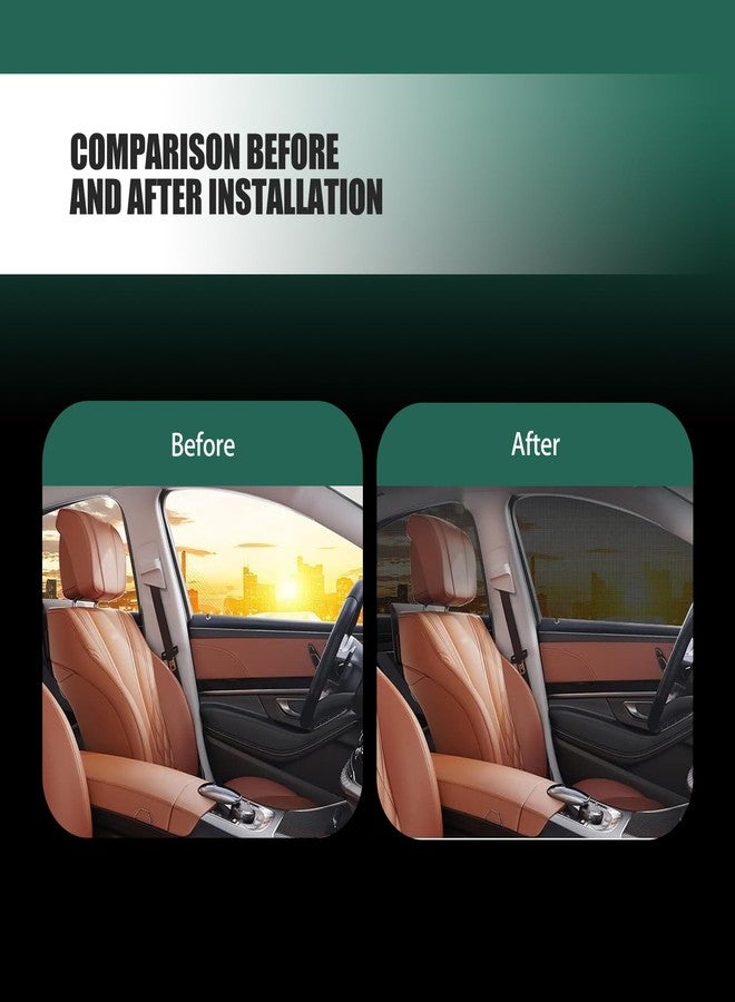 Flygun 4 PCS Car Side Window Sunshades, Thickened Double-Layer Elastic Mesh Design Foldable Sunshades for Front Rear Side Windows, Decorative Accessories, Suitable for Most Cars, SUVs (Black) - Image 5