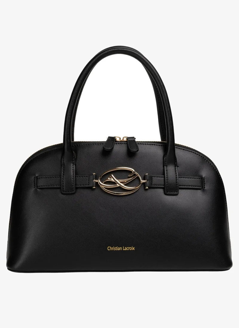 Christian Lacroix Christian Lacroix Women's Rocaille Genuine Leather Handbag - Black