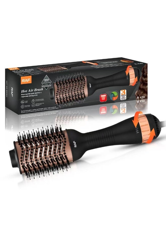 آر إيه أف مجفف شعر كهربائي مزدوج الاستخدام لتصفيف الشعر المستقيم 3 في 1 بمشط هواء ساخن ومكواة تجعيد الشعر الأوتوماتيكية 3 في 1 - Image 3