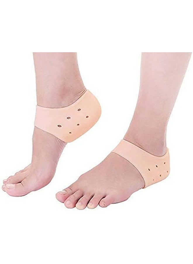 MSA Silicone Heel Protector | Reusable Foot Silicone Heel Socks For Pedicure | Protect Against Cracking/Pain | Anti Crack Socks - Image 1