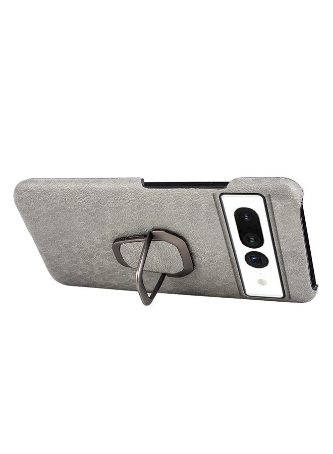 زبون جراب لهاتف Google Pixel 7 مزود بحلقة وغطاء هاتف من جلد البولي يوريثان على شكل خلية نحل - Image 3