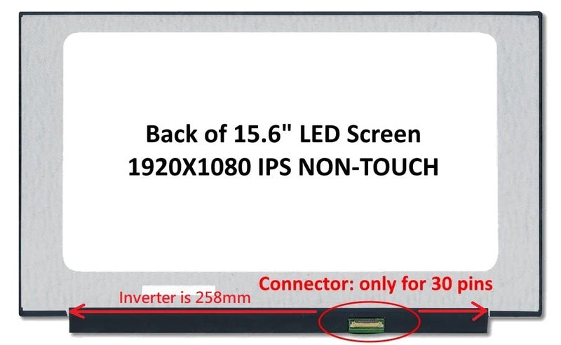 FULLCOM New LCD Replacement Screen 15.6 Inch NV156FHM-N3D FHD 1920x1080 IPS 30 Pin Matte for Laptop/Display/Screen/LCD Application - Image 4