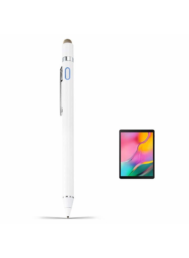 EVACH Stylus for Samsung Galaxy Tab A 10.1/10.5/8 Inch 2019 Pencil, Rechargeable Digital Pencil with 1.5mm Ultra Fine Tip Stylist Pens for Samsung Galaxy Tab A 10.1/10.5/8 Inch 2019,White - Image 1