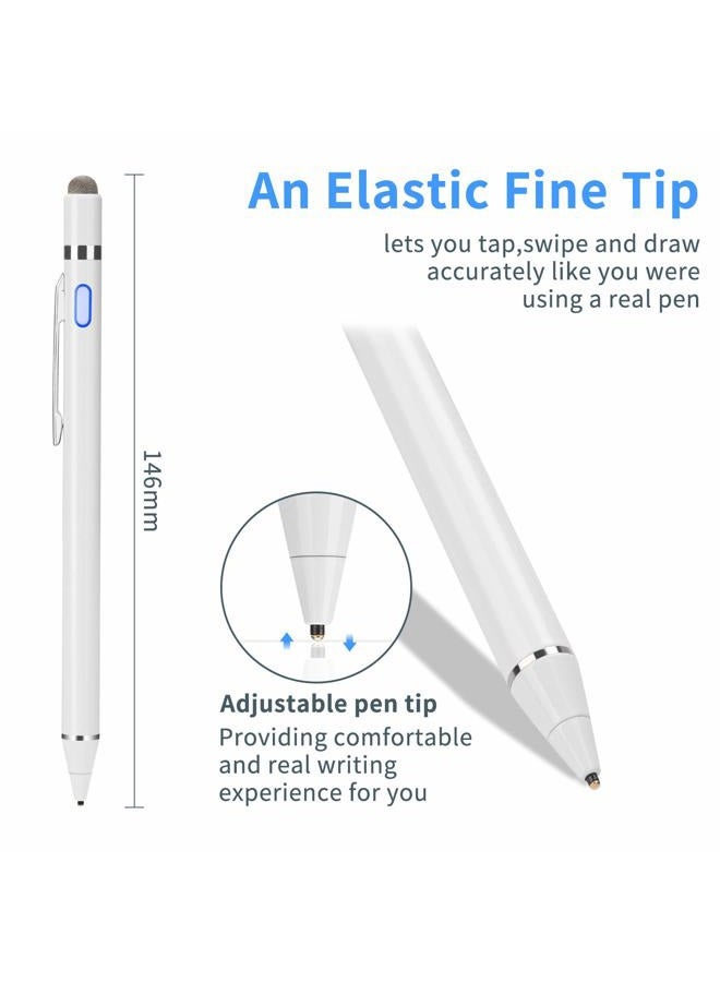 EVACH Stylus for Samsung Galaxy Tab A 10.1/10.5/8 Inch 2019 Pencil, Rechargeable Digital Pencil with 1.5mm Ultra Fine Tip Stylist Pens for Samsung Galaxy Tab A 10.1/10.5/8 Inch 2019,White - Image 5
