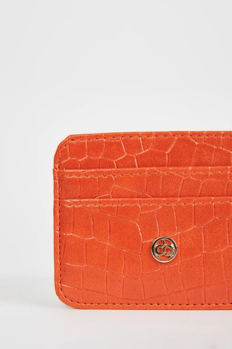 Defacto  Women's Faux Leather Croco Card Holder for Women | Best Price UAE