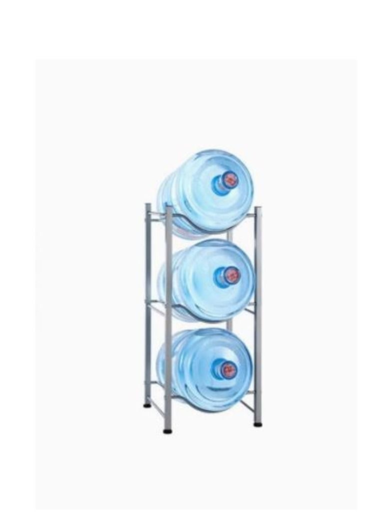 3 Tier Water Bottle Storage Rack Silver  - Image 1