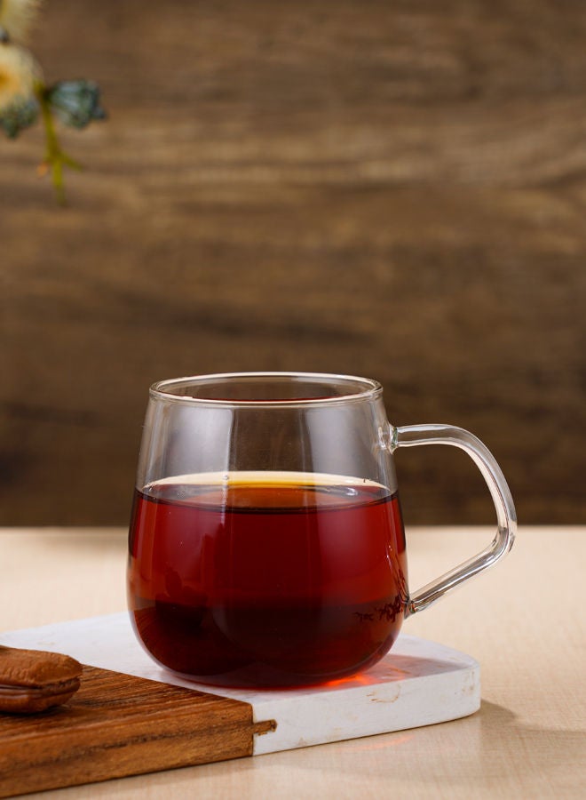 REEM 2-Piece Borosilicate Glass Cup 200ML Clear - Image 3