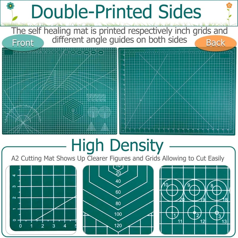 anezus Self Healing Sewing Mat Anezus 18 x 24 Large Sewing Craft Mat Fabric Cutting Mat Double Sided Rotary Mat for Crafting Quilting Sewing Scrapbooking - Image 4