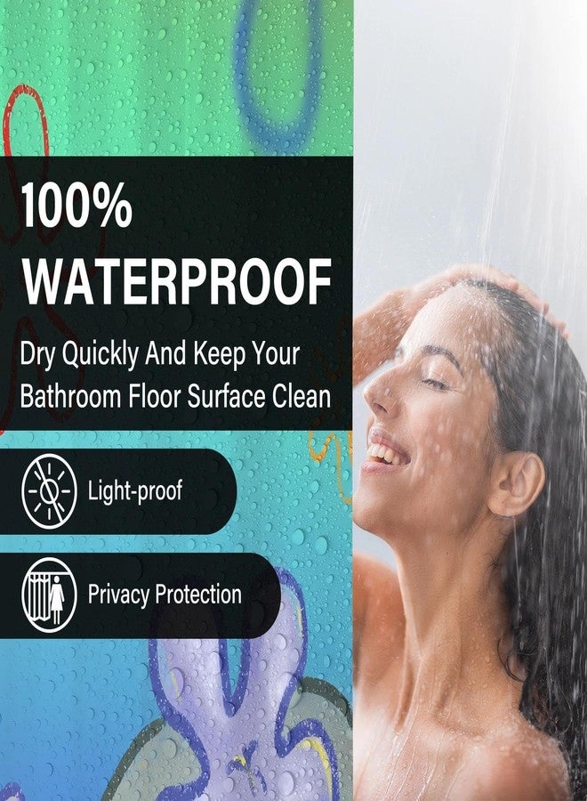 TSLOVER Anime Ocean Shower Curtains,Cartoon Bathroom Curtain,Cool Shower Curtains for Bathroom Decor,Funny Bath Curtain for Kids,72x72 Inches - Image 4
