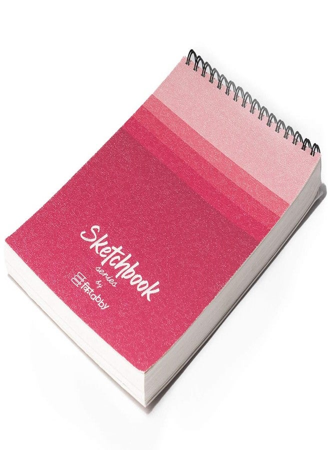 Kitabby - Sketchbook Series - A4 Size (Medium) - Wire-O Bound Sketch Book - Micro-Perforations for Easy Tear Off - 50 Sheets - 160gsm Anti-Ageing, Acid Free, Archival Grade Fine Grain Paper - (Pink) - Image 3
