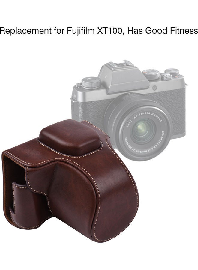 نيبمينينت حقيبة كاميرا كلاسيكية مع حزام كتف لسيارة فوجي فيلم XT100 بني - Image 3