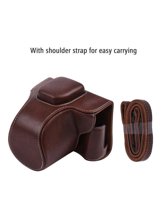 نيبمينينت حقيبة كاميرا كلاسيكية مع حزام كتف لسيارة فوجي فيلم XT100 بني - Image 2