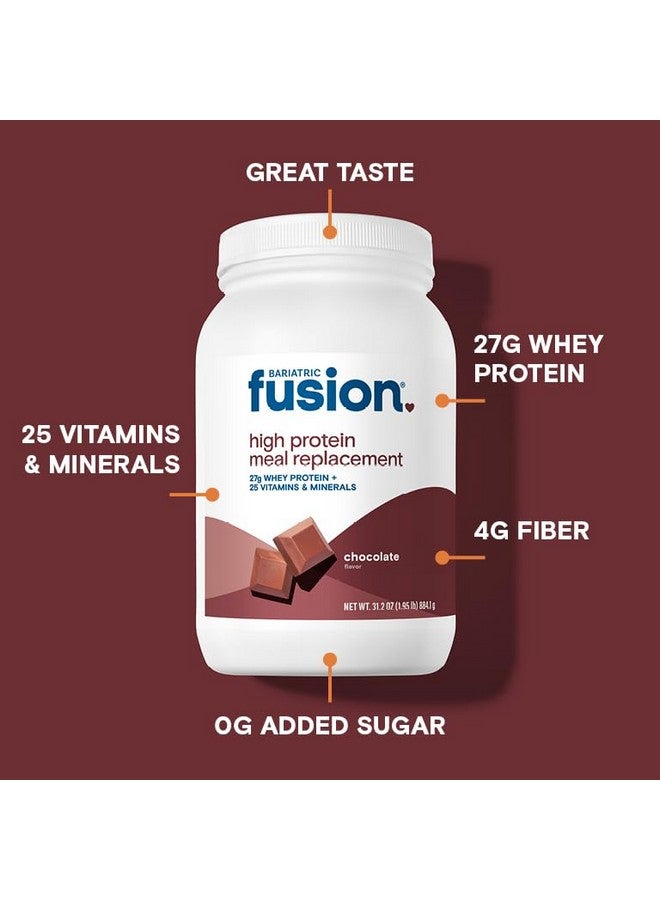 Bariatric Fusion Chocolate High Protein Meal Replacement Shake | 27g Whey Isolate Bariatric Protein Powder | Lactose Free Whey Protein Powder | Gluten and Sugar Free | 21 Servings - Image 2