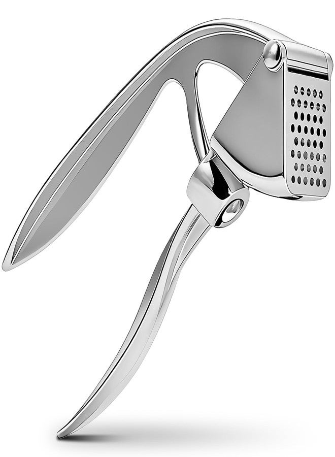 COKORA Garlic Press, Premium Kitchen Metal Garlic Crusher Masher Tool, Rust Proof & Dishwasher Safe, Heavy Duty Professional Garlic Mincer with Ergonomic Handle, Easy to Squeeze and Clean -Silver - Image 1