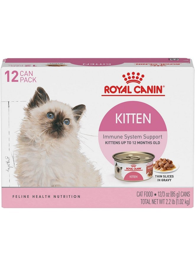 ROYAL CANIN Feline Health Nutrition Kitten Thin Slices In Gravy Canned Cat Food, 3 Oz Can (12Count) - Image 1