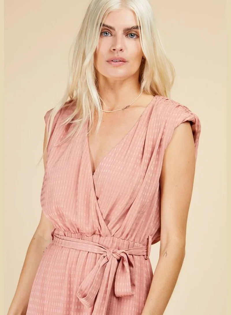 Little Mistress Little Mistress Coral Wrap Midaxi Dress