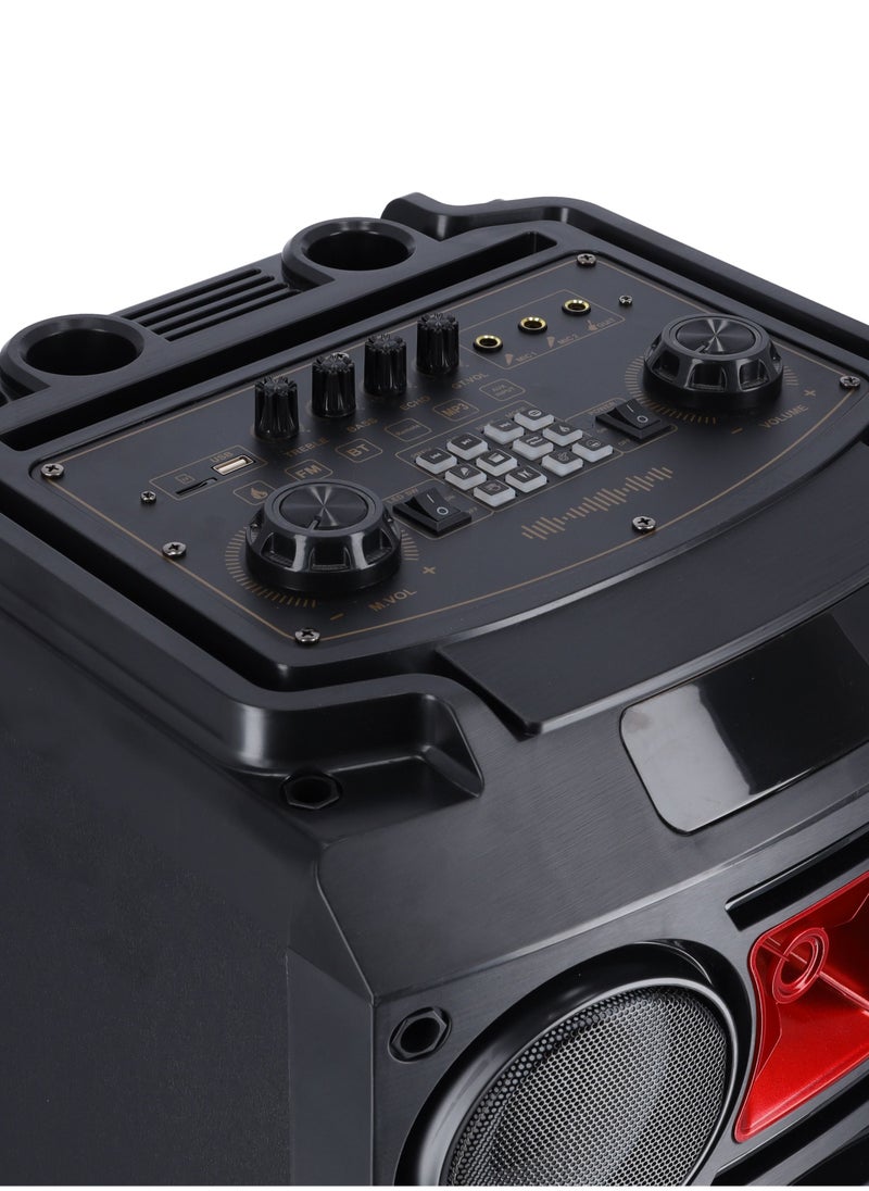 Olsenmark - 2.0 Hi-Fi Stereo Speaker System | 10" Woofer | 90000W PMPO | OMMS1290 | Flash Ring RGB Light | USB/TF/FM/BT | Two Microphone | LED Display | Remote Control - Image 1