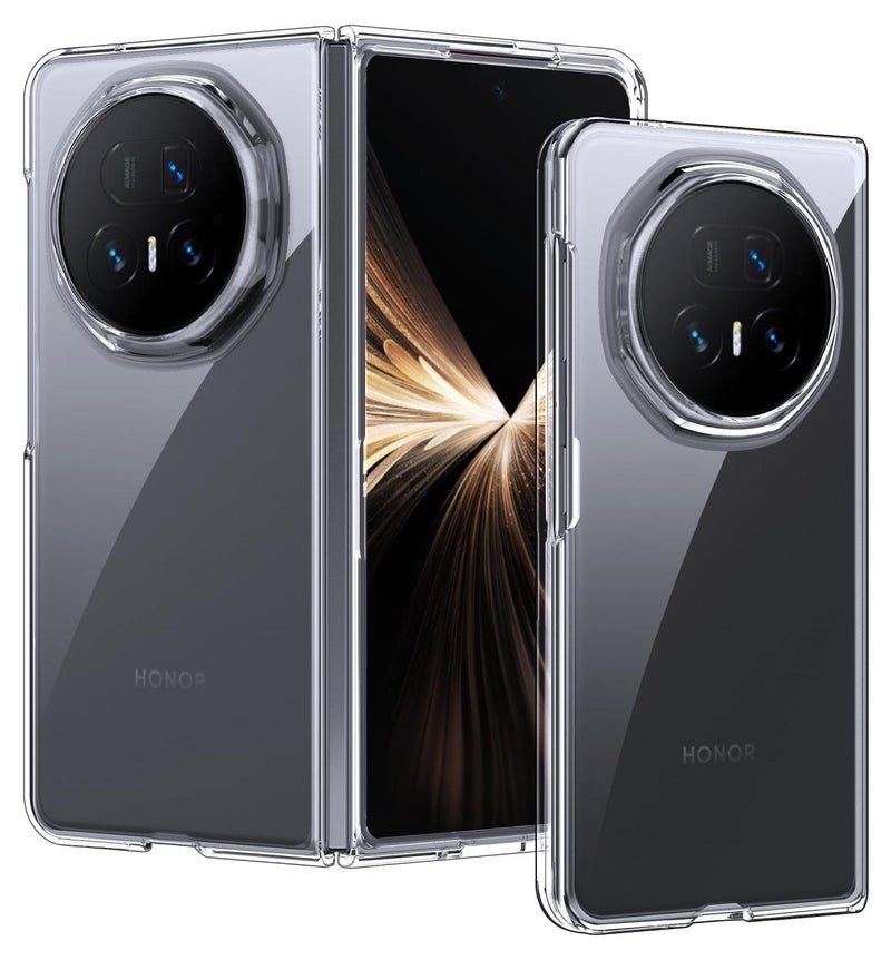 اووكاي جراب متوافق مع Honor Magic V5 2025، جراب شفاف للغاية من مادة البولي كربونات الصلبة المقاومة للصدمات الصفراء 0.3 مم مع حواف مرتفعة وغطاء فائق النحافة (شفاف) - Image 1