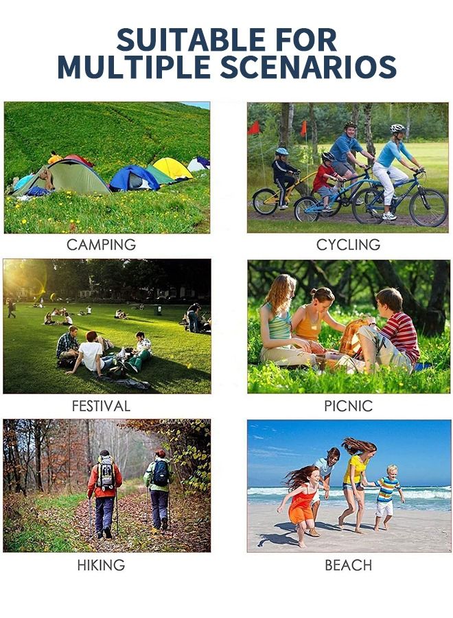 GROIC Beach Blanket Waterproof Sandproof 2.1M*2M- Large Beach Mat Sandproof Fits for 4-6 Adults, Waterproof Beach Mat with Zipper Pocket, Outdoor Beach Mat for Travel, Camping, Hiking - Image 4