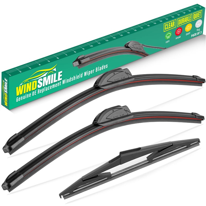 26 16 10 Windshield Wiper Blades Replacement for Toyota Corolla Cross 2022 2023 2024 Premium All Weather Front Rear Wipers Set OEM Quality Pack of 3