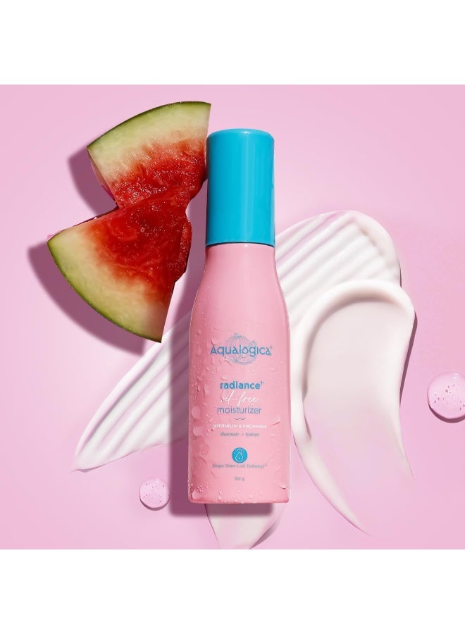 أكوالوجيكا Aqualogica Radiance+ مرطب خالي من الزيوت بالبطيخ والنياسيناميد لبشرة مختلطة ومغذية بعمق وخالية من الزيوت ومشرقة للرجال والنساء - 100 جم - Image 5