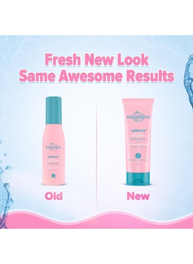 أكوالوجيكا Aqualogica Radiance+ مرطب خالي من الزيوت بالبطيخ والنياسيناميد لبشرة مختلطة ومغذية بعمق وخالية من الزيوت ومشرقة للرجال والنساء - 100 جم - Image 2