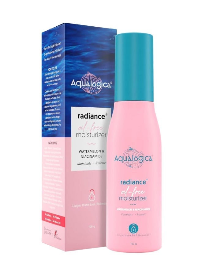 أكوالوجيكا Aqualogica Radiance+ مرطب خالي من الزيوت بالبطيخ والنياسيناميد لبشرة مختلطة ومغذية بعمق وخالية من الزيوت ومشرقة للرجال والنساء - 100 جم - Image 3