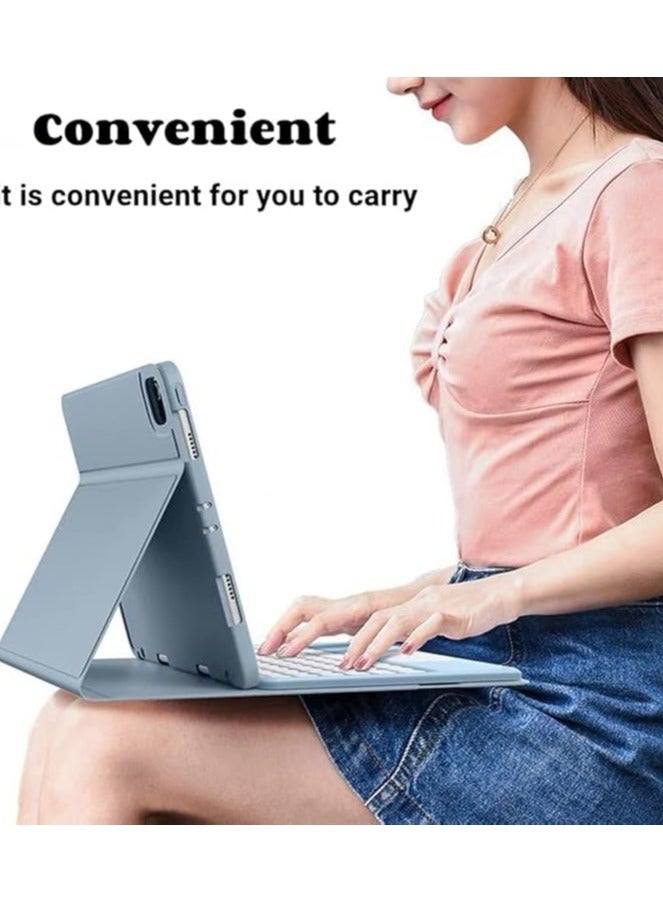 erorex Galaxy Tab S9 Plus Keyboard Case with Touchpad, Detachable Bluetooth Keyboard Leather Folio Cover for Galaxy Tab 12.4 Inch Tablet 2023 Galaxy S9+ Tablet SM-X810/X816B/X818U - Image 2