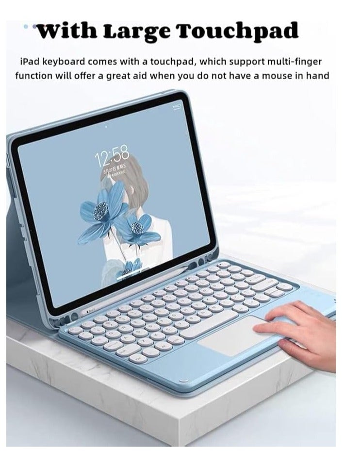 erorex Galaxy Tab S9 Plus Keyboard Case with Touchpad, Detachable Bluetooth Keyboard Leather Folio Cover for Galaxy Tab 12.4 Inch Tablet 2023 Galaxy S9+ Tablet SM-X810/X816B/X818U - Image 3