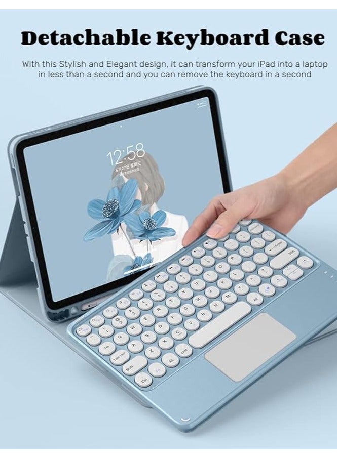 erorex Galaxy Tab S9 Plus Keyboard Case with Touchpad, Detachable Bluetooth Keyboard Leather Folio Cover for Galaxy Tab 12.4 Inch Tablet 2023 Galaxy S9+ Tablet SM-X810/X816B/X818U - Image 4