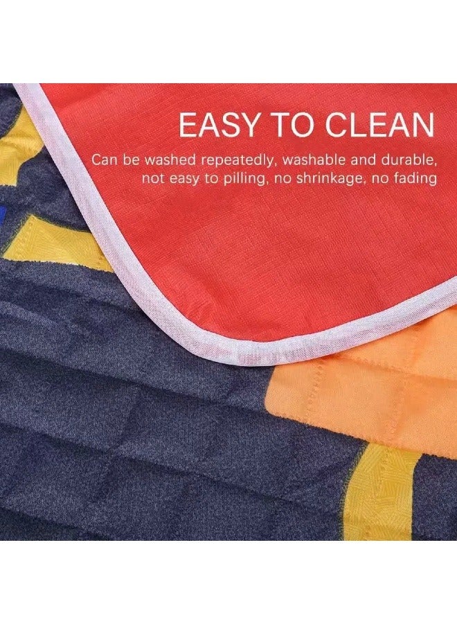 oldlaiben Baby Diaper Changing Pad, Diaper Changing Pad Liner Non-Slip, Quilted Absorbent Bassinet Liners Washable, Reusable Portable Changing Table Pad, Soft Cotton Waterproof Changing Pad for Baby,   Urine Pads for Travel, 70*90cm（Multicolour B） - Image 3