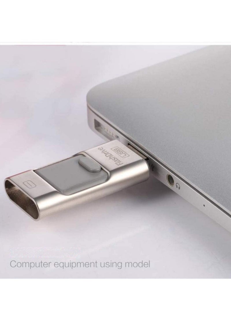 ELTRAZONE 3-In-1 OTG USB 3.0 Memory Stick Pen Drives for iPhone/iPad/Android /PC (256GB, Silver)  - Image 4