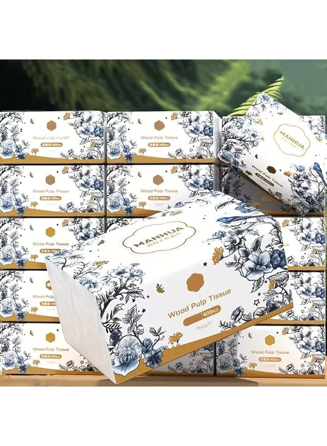 2 Packs 800 Sheets 5 Layer Thick Embossed Paper Towels Large Capacity For Kitchen Bathroom - Image 2