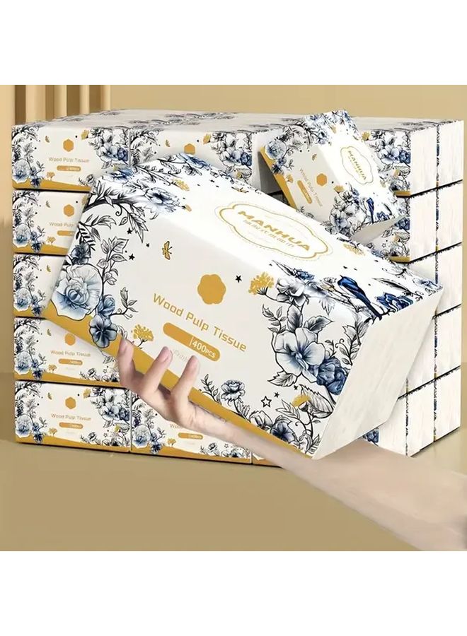 2 Packs 800 Sheets 5 Layer Thick Embossed Paper Towels Large Capacity For Kitchen Bathroom - Image 3