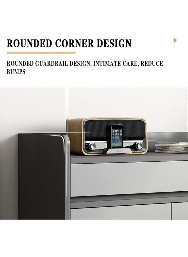 اليسا خزانة أحذية رمادية عصرية بأربعة أبواب ودرجين وسطح عمل بحاجز - منظم تخزين كبير السعة للمدخل مع رف سفلي مفتوح للممر والمنزل - Image 5