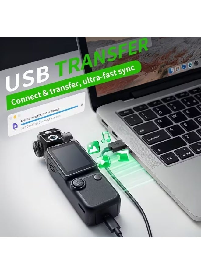 كاميرا حركة بدقة 4K مزودة بنظام تثبيت وبطارية سعة 3000 مللي أمبير – AirTab Pocket 4 - Image 3