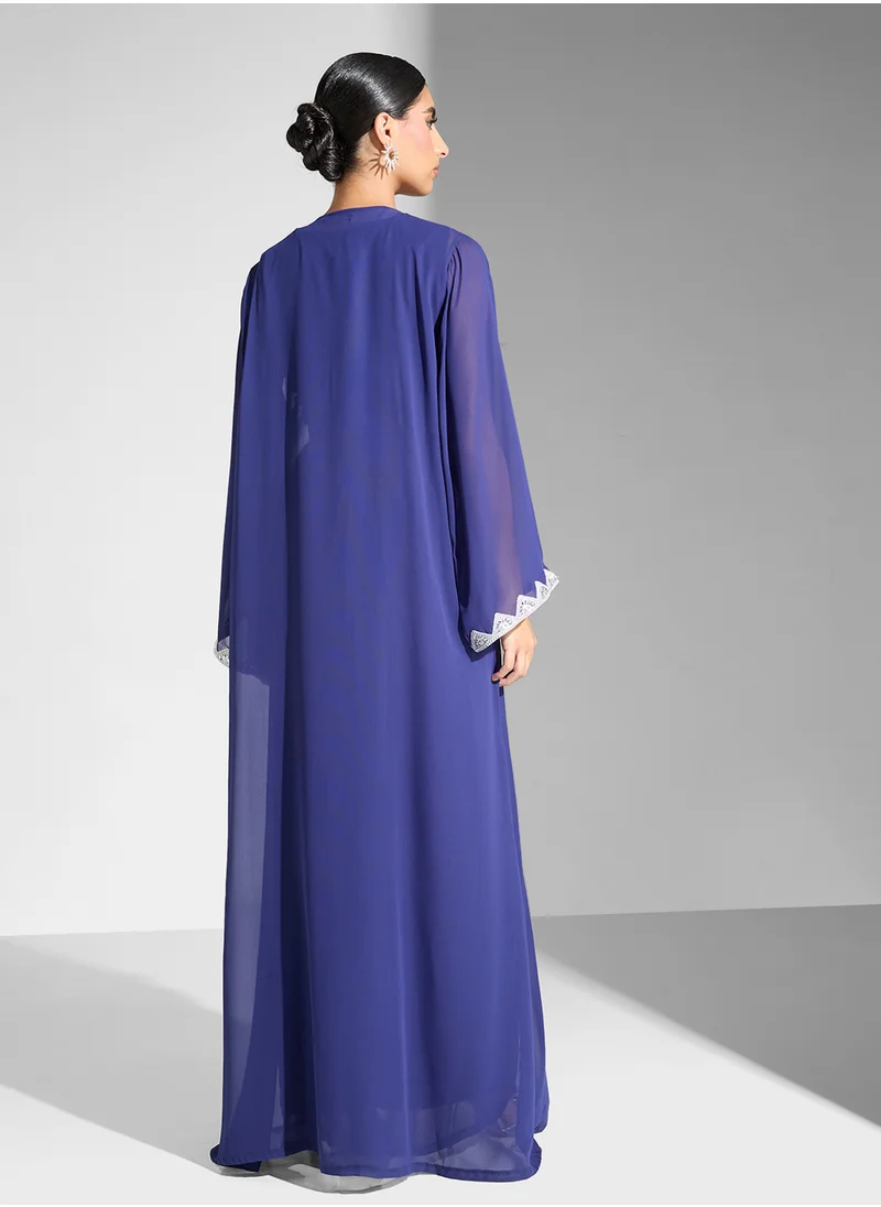 Golden Apple 2PCS Set Belted Abayas