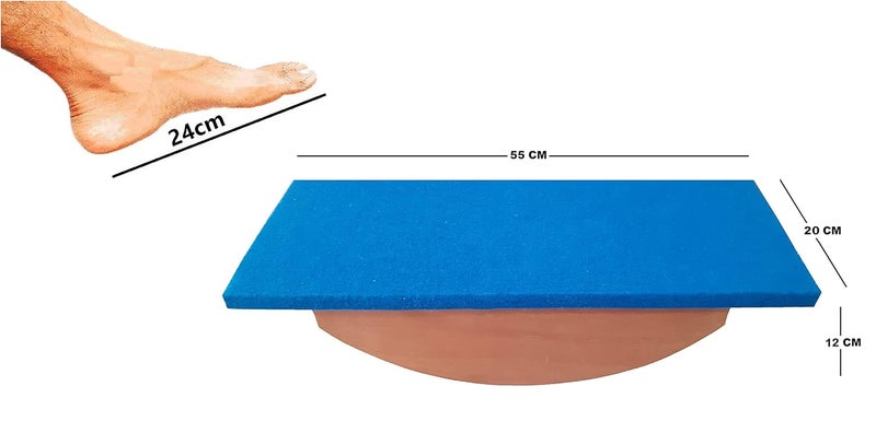 TYCOON PHYSIO SOLUTIONS Wooden Balance Board Foot Rocker Leg Exerciser Occupational Physio Therapy,Simply fit Board & Balance Board (Its Safe Balancing Board) - Image 2