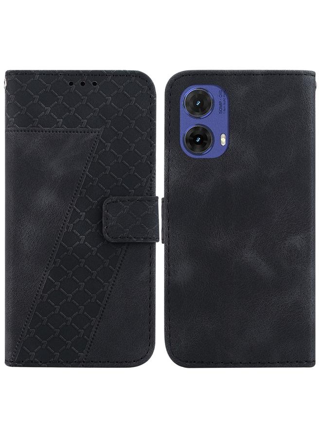 S-TOP Case For Motorola Moto G85 Seven-shaped Embossed Leather Phone Case - Image 1