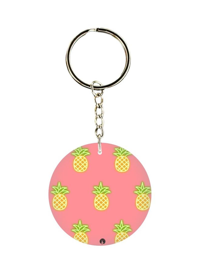 Pineapple Printed Keychain